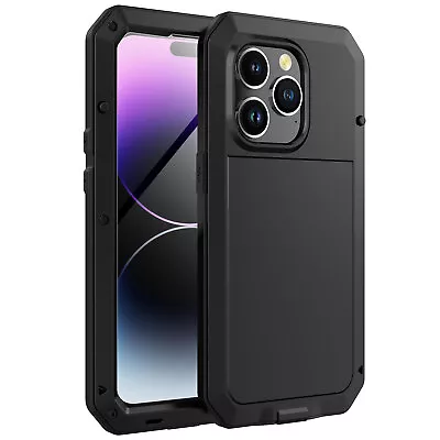 $20.99 • Buy Heavy Duty Shockproof Metal Case Cover For IPhone 14 13 12 11 Pro Max 8 7 6 Plus