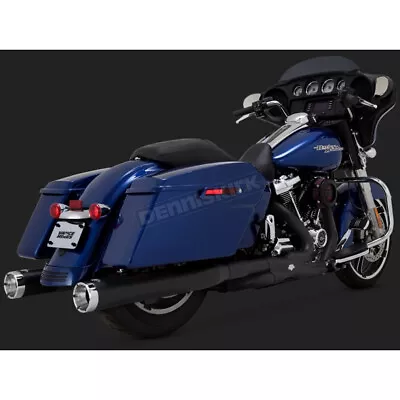 Vance & Hines BlackMonster Round Slip-Ons W/Chrome Tips - 46780 • $799.99