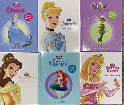 £7.95 • Buy Disney Read-Along Storybooks X6 Cinderella Beauty & The Beast, Tinkerbell + More