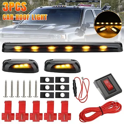 $24.98 • Buy Full Set Amber LED Cab Roof Marker Lights For 2007-2021 Chevy GMC 2500HD 3500HD