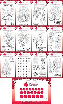 £4.95 • Buy Woodware Bubble Bloom Clear Stamps - By Jane Gill - Creative Expression