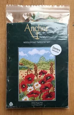 ANCHOR Starters Tapestry Needlepoint Kit MR922 ~ POPPY FIELD **Started** • £5