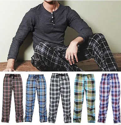 Mens Lounge Pants Pyjamas Nightwear Loungewear Trouser Bottoms S M L XL • £6.48