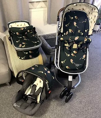 Cosatto Giggle 3 In 1 Bundle In Birdland W/ Car Seat Adaptors & Rain Cover • £245