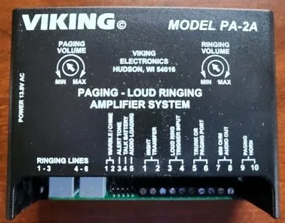 Viking PA-2A Multi-Line Loud Ringer & Page Amplifier With 1 Horn • $100