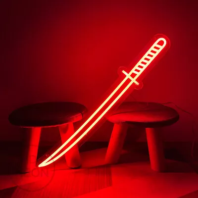 $100.90 • Buy Custom Neon Signs Katana LED Light Acrylic Neon Light For Room Home Wall Decor