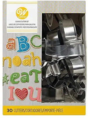 Wilton Alphabet Metal Font Cookie Cutters 30 Piece Set. Spell It Out! New In Bo • £20.44
