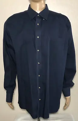 Cabela's Outfitter's Series Men Button Down Shirt Long Sleeve Navy Blue 2XL • $13.98