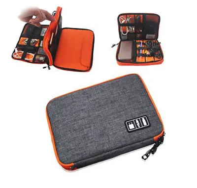 IPAD TABLET Digital Phone Cable Charger Earphone Gadget Kit Travel Organizer Bag • £10.99