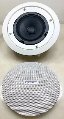 4 Pcs - QSC AC-C4T-NB  -  4.5   70 Or 100V In-Ceiling Satellite Speakers - WHITE • $400