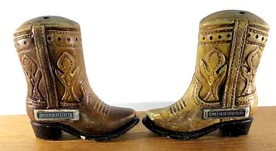 Vintage   Cowboy Boots  Salt And Pepper Shakers 3  1/4  Tall • $15