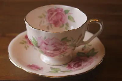 £70.26 • Buy Aynsley Pink Large Floating Roses Flower Bouquet Tea Cup Tea Cup Saucer