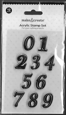 Make And Create 0-9 Stamp Set.  Stamping Cardmaking Scrapbooking Crafts • £6