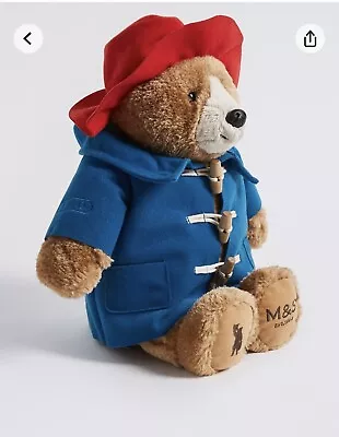 NEW M&S Marks & Spencer PADDINGTON BEAR  Plush Toy Queen Elizabeth 33cm - • £12