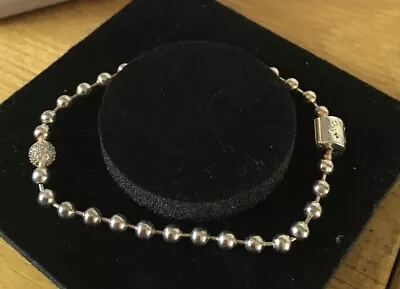Pandora Pink Gold Colour Silver Bead Bracelet 19 Cm. • £15