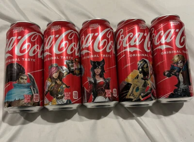 $49.99 • Buy 2023 Coca-Cola League Of Legends Wild Rift Limited Edition Cans Completed 5/5