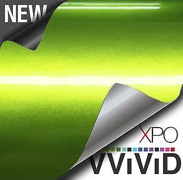 VVivid Xpo Liquid Metal Viper Lime Green Vinyl Car Wrap Film | V235 • $1.99