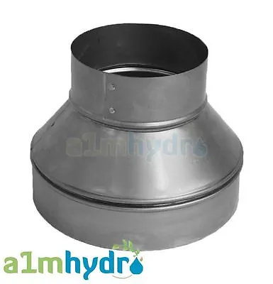 Metal Extraction Fan Ducting Ventilation Pipe Reducer Hydroponics • £12.99