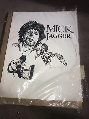 Mick Jagger 8”x10” Multiple Poses Signed Artwork By Bernice Batoff 1980s • $10