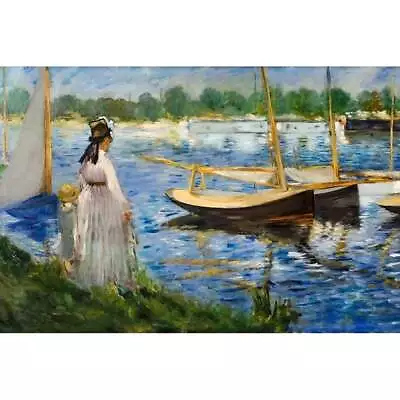 Banks Of The Seine At Argenteuil Poster Print By Edouard Manet   56571 • $46.22