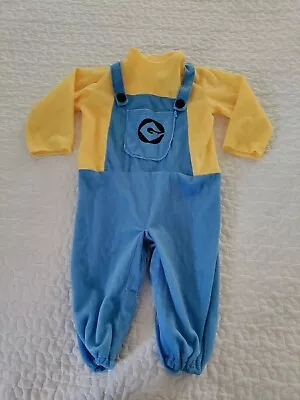 Despicable Me Rubies Minion Dave Halloween Costume Toddler Sz 1-2  No Hat Soft • $12