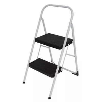 Cosco 11565CGGL4 Big Step Stool 2-Step 200 Lb Plastic/Steel Black/White • $39.48