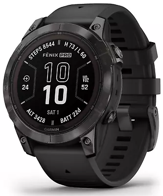 Garmin Fenix 7 Pro Solar Sapphire 47mm Sport Smartwatch Black • $899.99