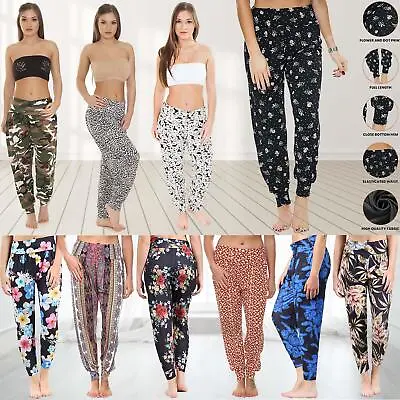 Womens Harem Ali Baba Full Pants Trousers Ladies Baggy Hareem Leggings Plus Size • £9.49