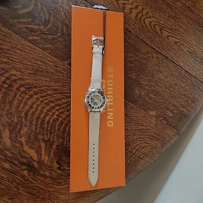 £50 • Buy Stuhrling Skelton Watch With Leather Strap. Stunning Watch Excellent Craft