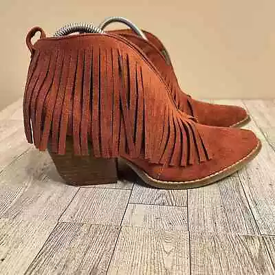 Coconuts By Matisse Booties Women's Size 7.5M Lambert Rust Faux Suede Boots • $25.99