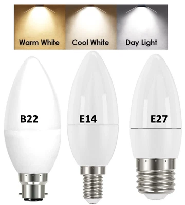 £0.99 • Buy Energy Saving Led Candle Lamp Light Bulbs B22 E27 E14 Bayonet Screw Cap Everyday