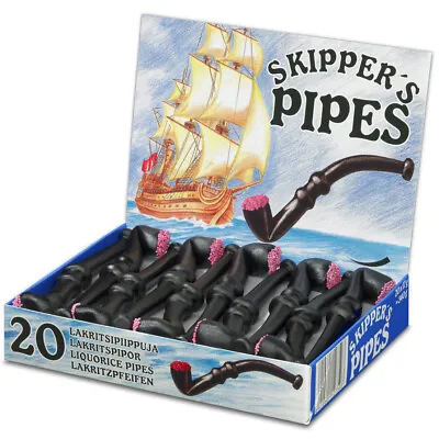 $20.99 • Buy Malaco Skipper's Pipes Licorice ORIGINAL -20-Made In Sweden FREE SHIPPING