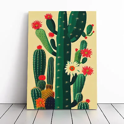 Cactus Cacti Collage Canvas Wall Art Print Framed Picture Home Decor Living Room • £24.95