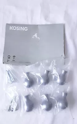 Kosing Ikea 6 X Silver Metal Round Knobs Drawer Cabinet Door New Sealed  • £4.99