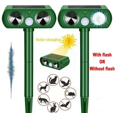 Ultrasonic Sound Pest Repellent Control Solar Wild Animal Repeller Rat Deterrent • $13.98