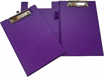 A5 Purple Foldover Clipboard With Pen Holder • £8.26