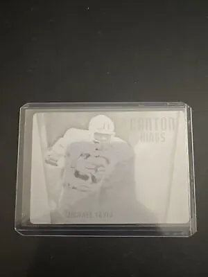 2018 Panini Plates & Patches Michael Irvin Black Printing Plate One Of One 1/1 • $49.95