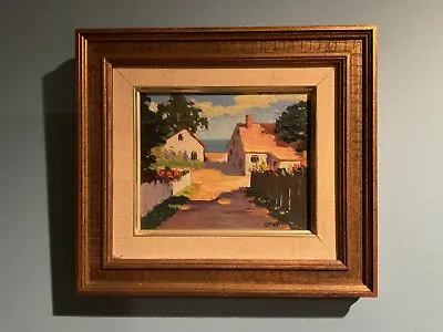 Vintage Small Cape Cod Painting Irene Stry Listed Artist (1899-1963) • $295