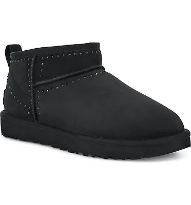 UGG Classic Ultra Mini Bling Crystal Suede Sheepskin Boot Wmns 9 EUR 40 1119871 • $142.79