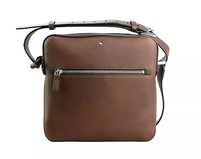 Montblanc Meisterstuck Sfumato Zip Reporter Brown Leather Bag 118336 New Italy • $575