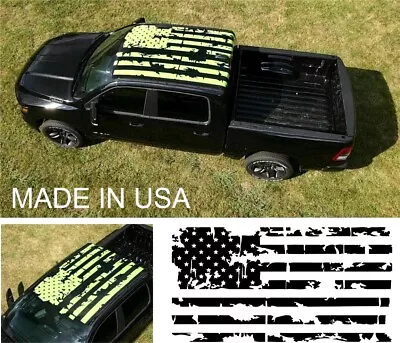 LARGE AMERICAN FLAG Vinyl Decal Graphics On ROOF Your Truck Or Car • $86.83