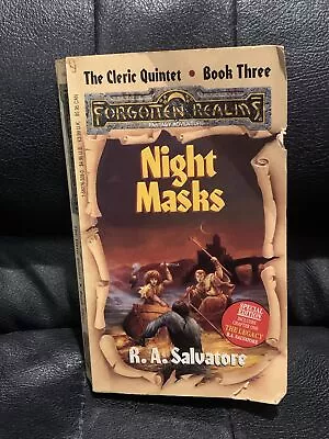 Night Masks By R. A. Salvatore (Paperback 1992) First Edition 1st Print • £1.99