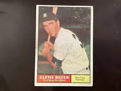 1961 Topps Cletis Boyer #19 Poor • $2.75