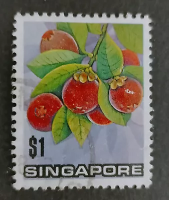 Used Singapore Stamp 1973 Flowers And Fruits Garcinia Mangostana  Mangosteen • $1