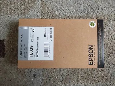 2019 Genuine Epson Light Light Black T6029 Ink Stylus Pro 7800 9800 7880 9880 Ne • $43