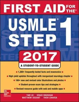 First Aid For The USMLE Step 1 2017 Chavda Yash • £10.99