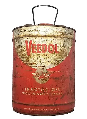 Vintage Veedol 5 Gallon Oil Can • $50