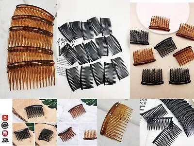 Best Hair Combs Hair Slides Pack Of Black Brown Tort Hair Comb Plastic New 246 • £2.87