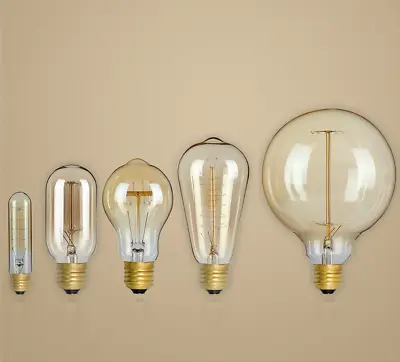 E14 E27 B22  Vintage Antique Style Edison Industrial Filament Bulb Light • £9.79