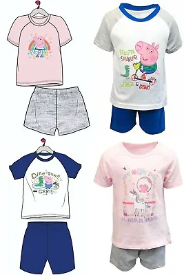 £7.49 • Buy Boys Girls Peppa Pig George Pyjamas Shorties Nightwear